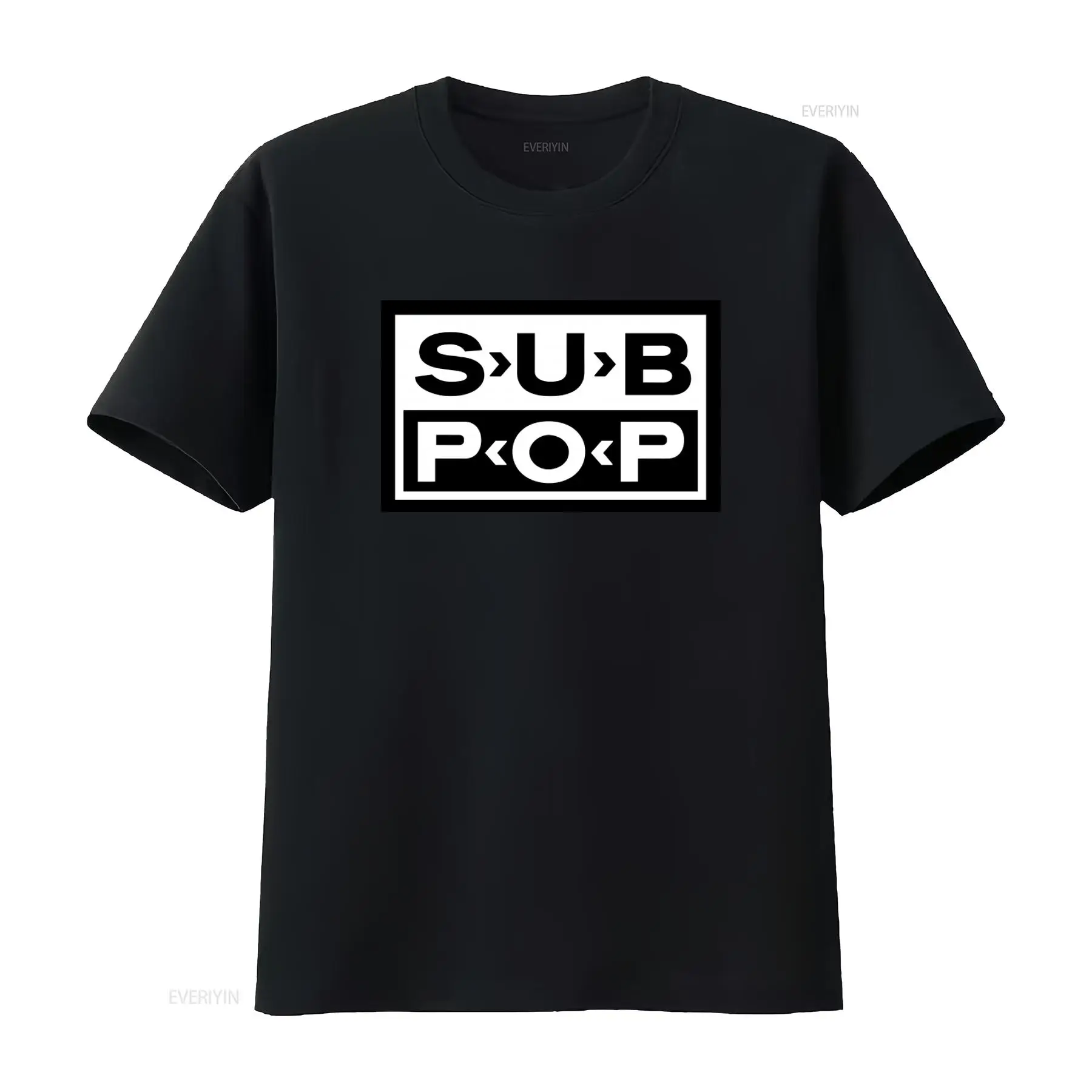 Vintage Flannel Shirt - Sub Pop Logo T Shirt Black