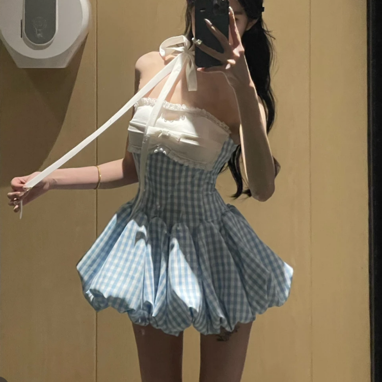 Vintage Fashion Korea - Korea Style Kawaii Retro Plaid Women