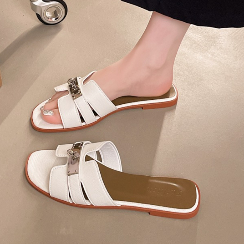 Vintage Fashion Aesthetic - Square Open Toe Women's Solid Color