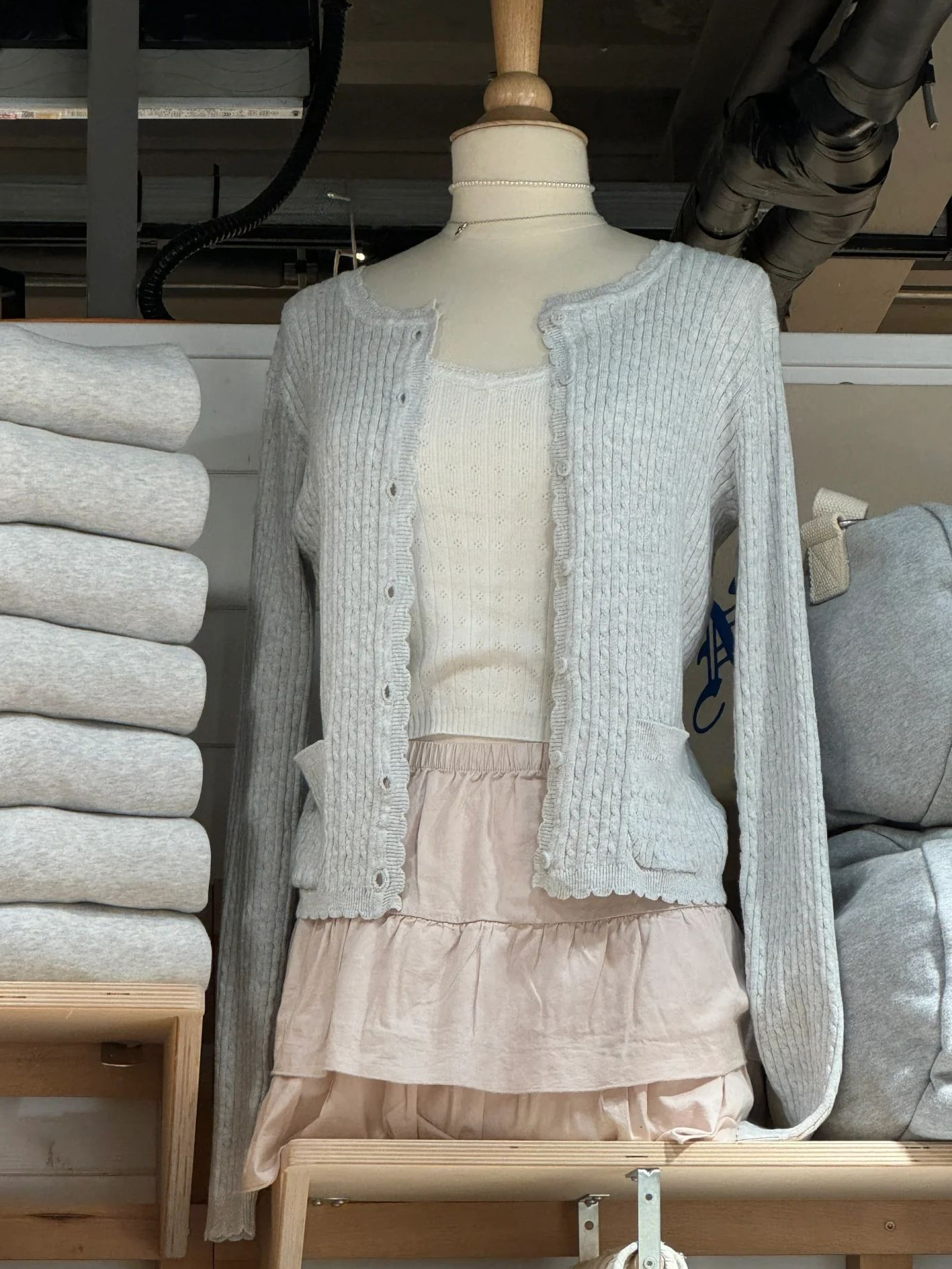 Crop Cardigan Vintage - Pockets Twist Flower Knitted Sweater Cardigan