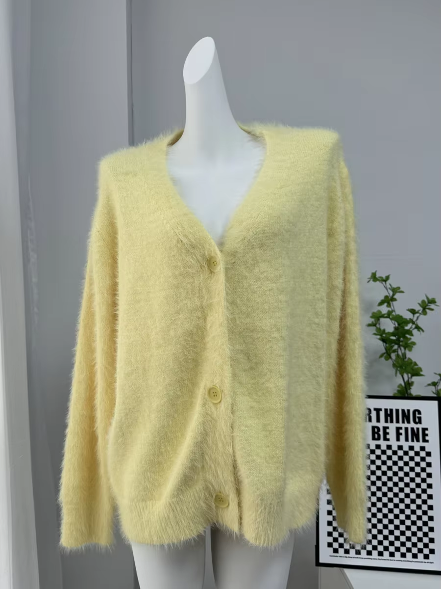 Crop Cardigan Vintage - Women's Y2K Vintage Crop Cardigans Solid