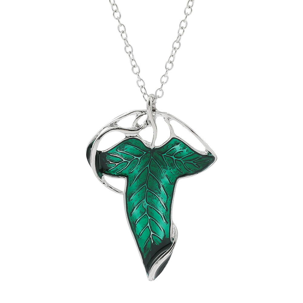 Vintage Fashion Aesthetic - Vintage Green Leaf Pendant Necklace Exquisite
