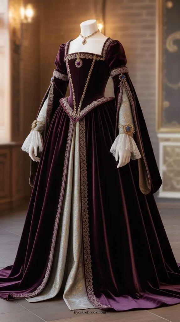 Vintage Fashion Dress - Vintage Duchess Purple Prom Gown Masquerade