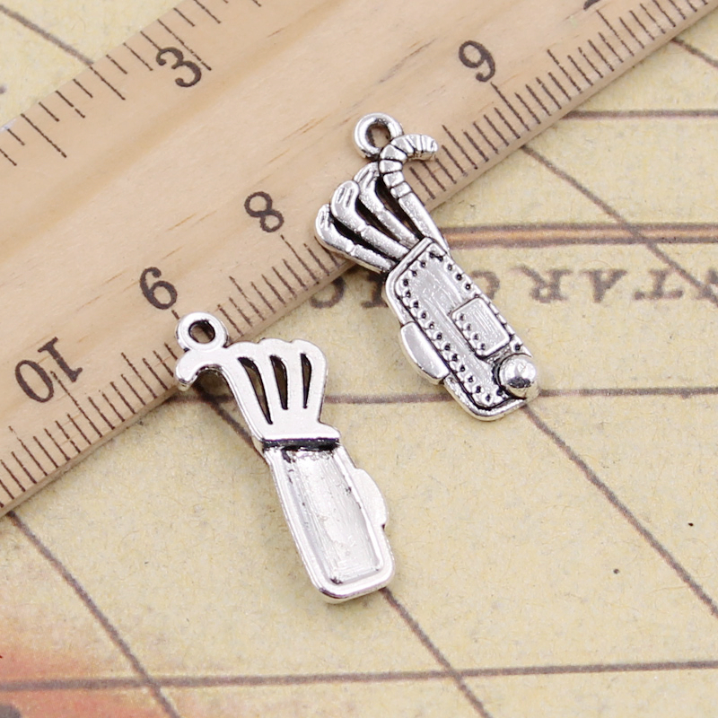 Vintage Fashion Club Photos - 20pcs Charms Golf Bag Clubs 25x11mm