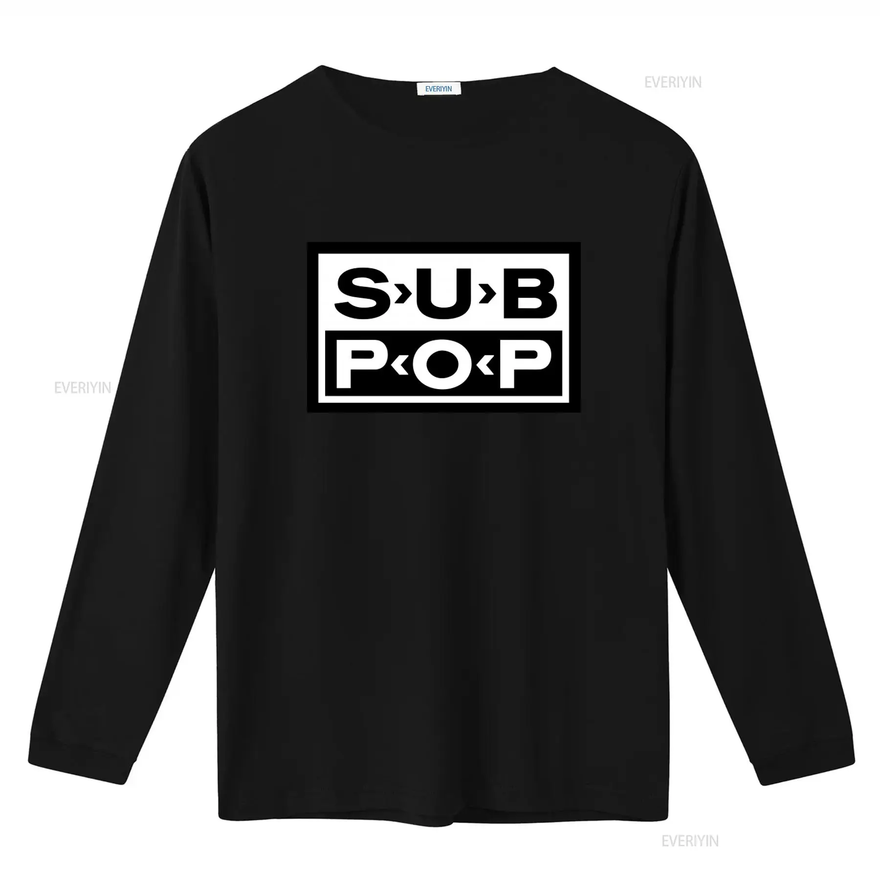 Sub Pop Logo T Shirt Black wit - Vintage Flannel Shirt 评论和价格