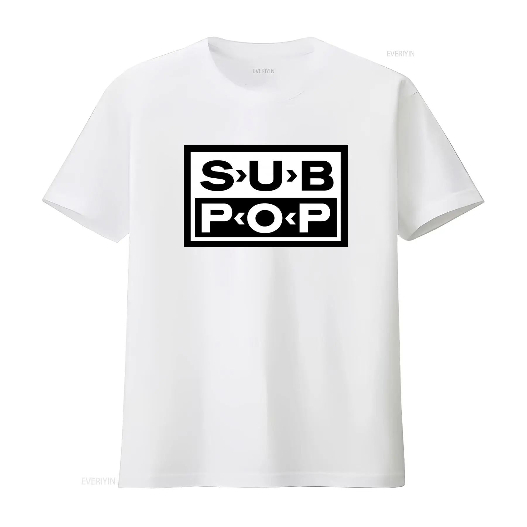 Sub Pop Logo T Shirt Black wit - Vintage Flannel Shirt 评论和价格
