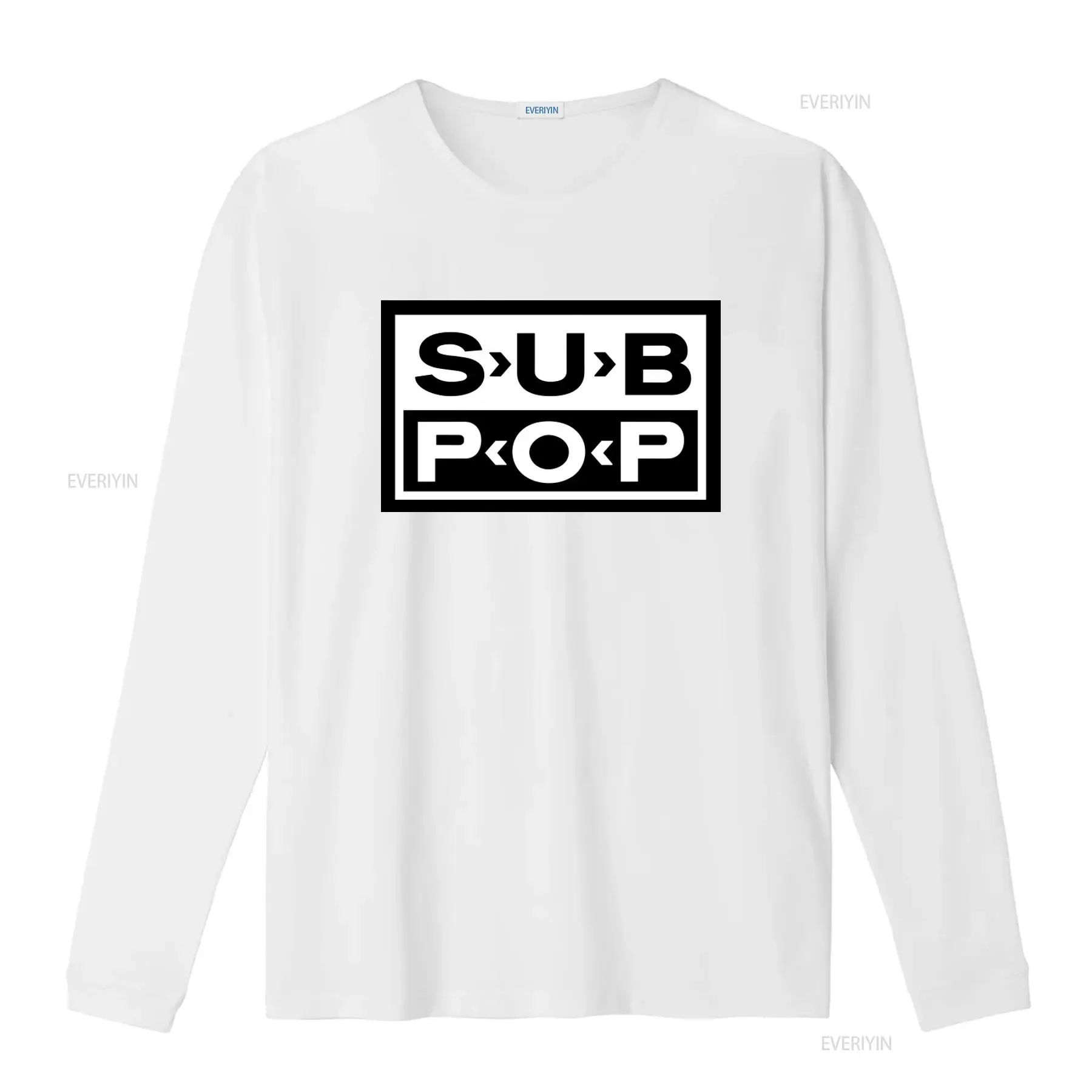 Sub Pop Logo T Shirt Black wit - Vintage Flannel Shirt 评论和价格
