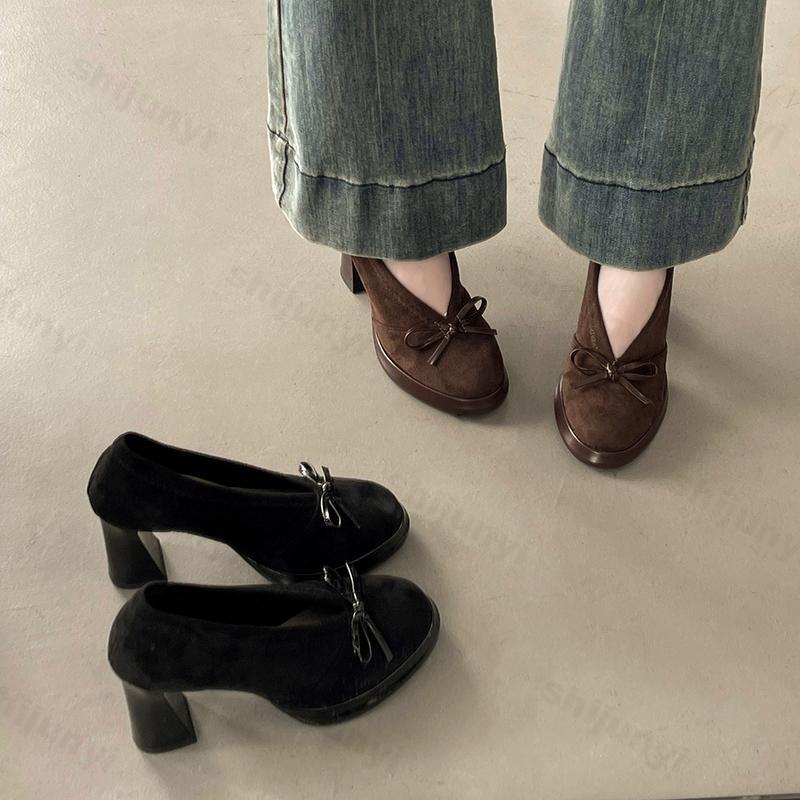 Women's High Heels 2025 Spring - Vintage Fashion Ladies 评论和价格