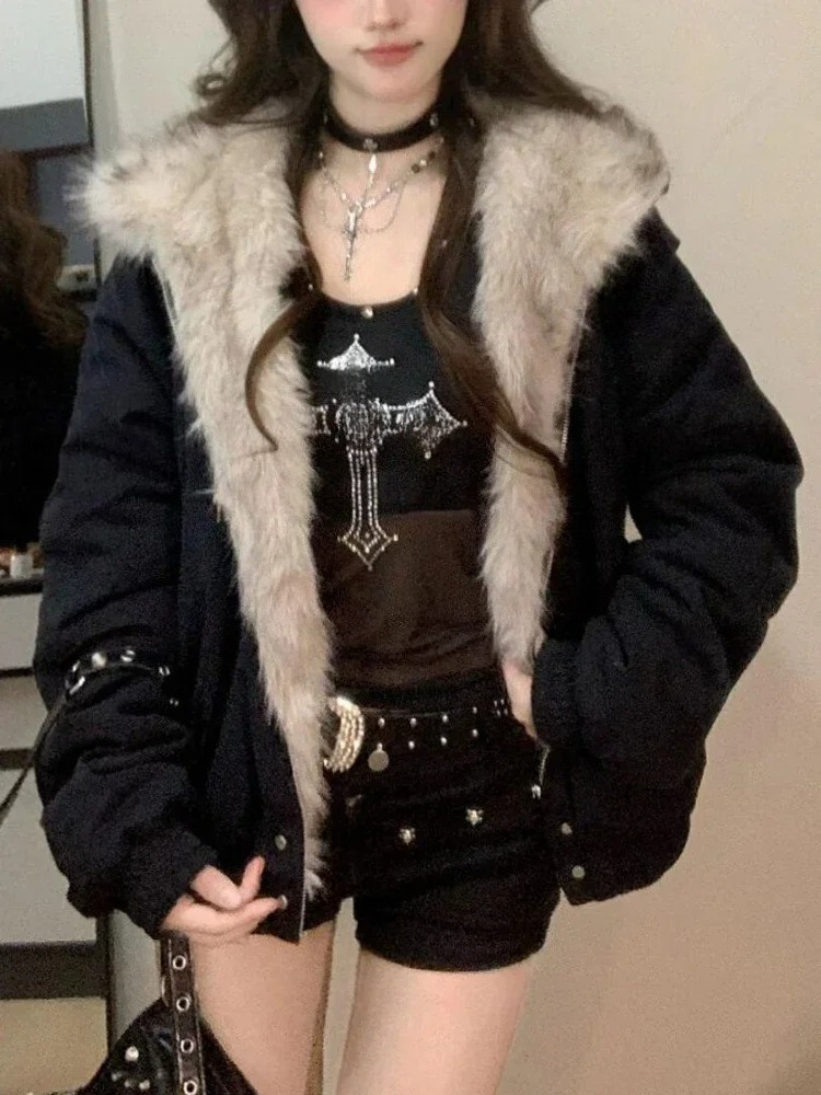 Y2k Gothic Vintage Black Zip U - Vintage Fashion Subculture 评论和价格