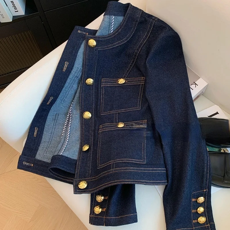 Korea Style Casual Denim Coat  - Vintage Fashion Korea 评论和价格