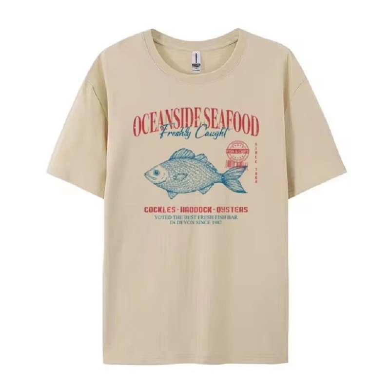 Seafood Graphic Tee Grunge Aes - Vintage Fashion Ladies 评论和价格