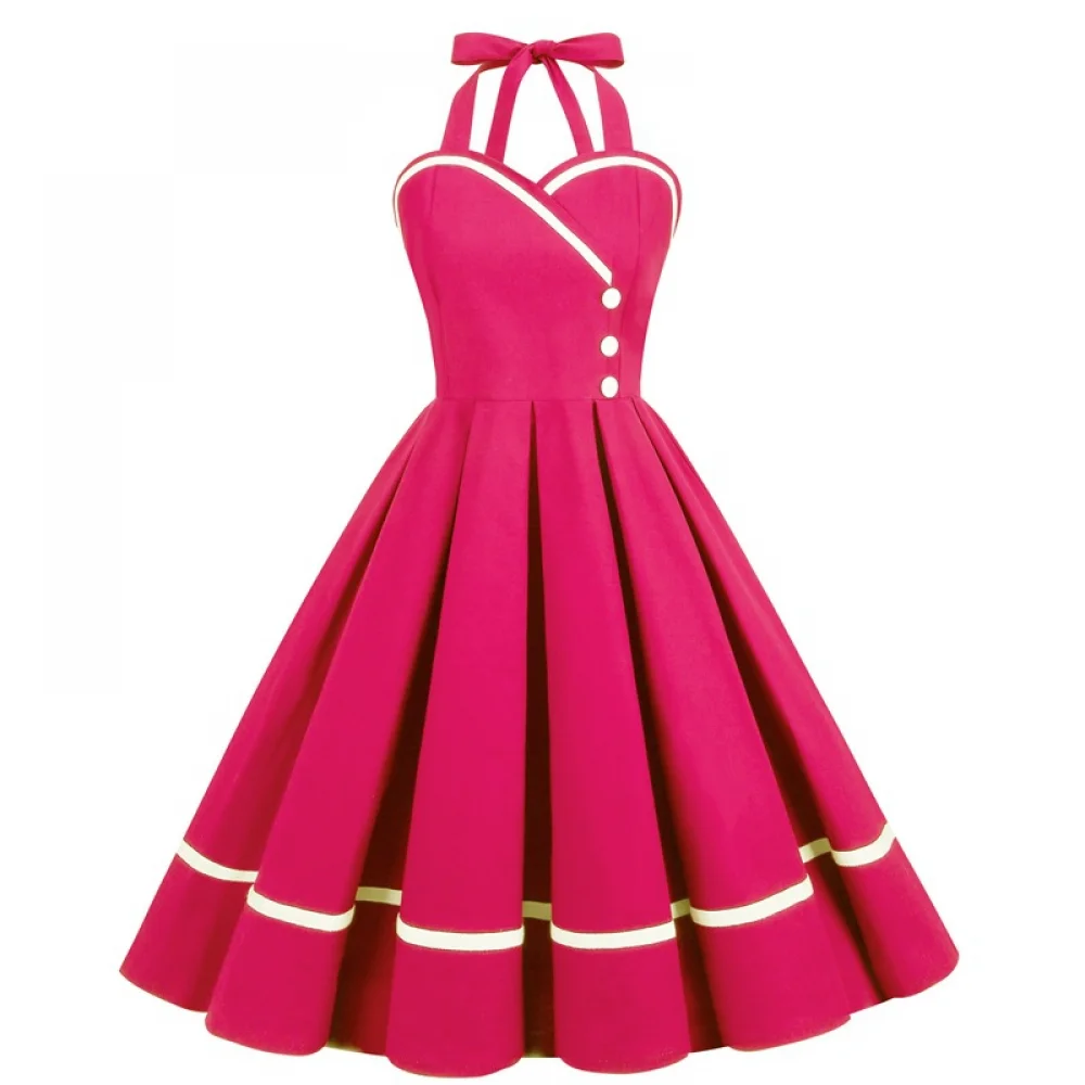 Halloween  50s 60s 80s Retro D - Vintage Fashion Dress 评论和价格
