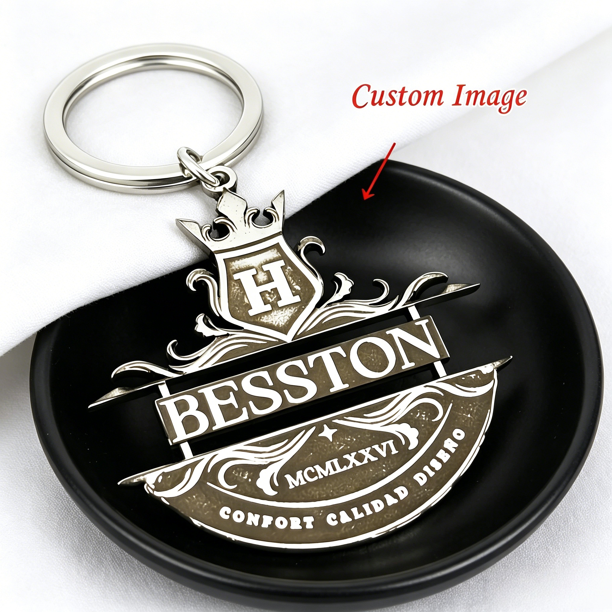 Custom Logo Keychain Vintage P - Vintage Fashion Club Photos 评论和价格
