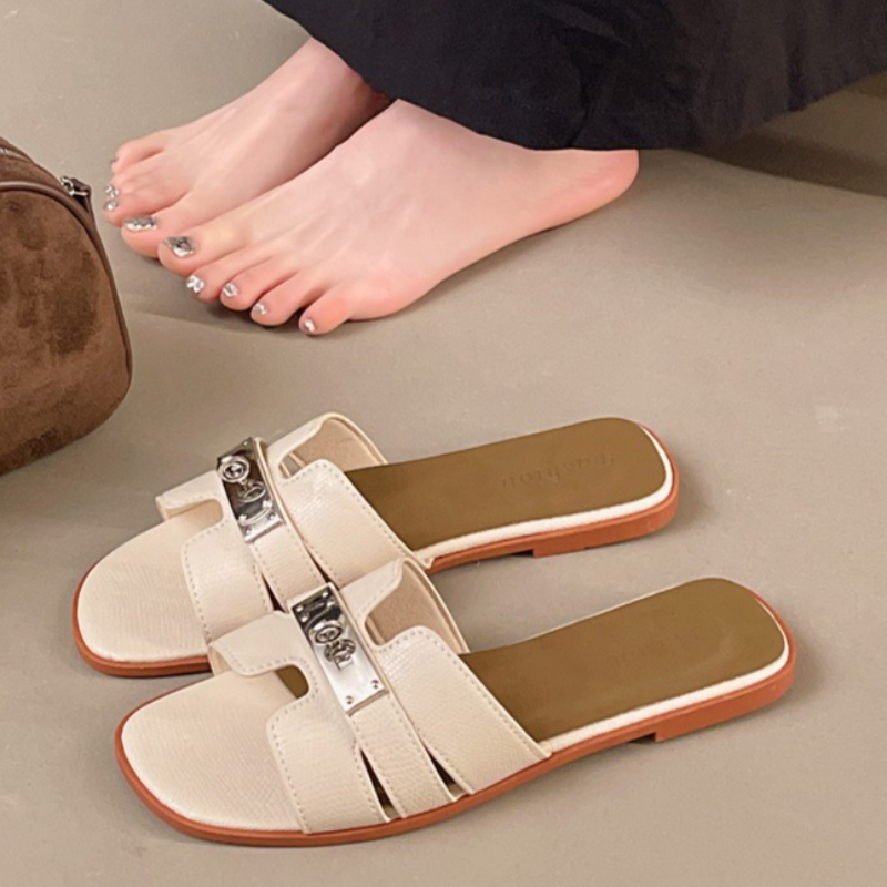 Square Open Toe Women's Solid  - Vintage Fashion Aesthetic 评论和价格