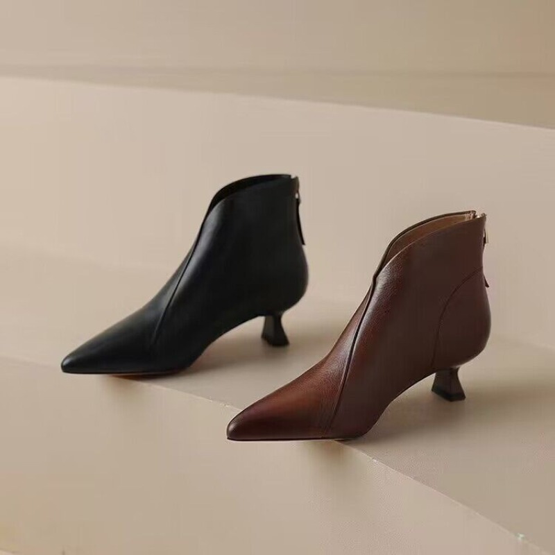 Autumn Winter Pointed Toe Wome - Vintage Fashion Ladies 评论和价格