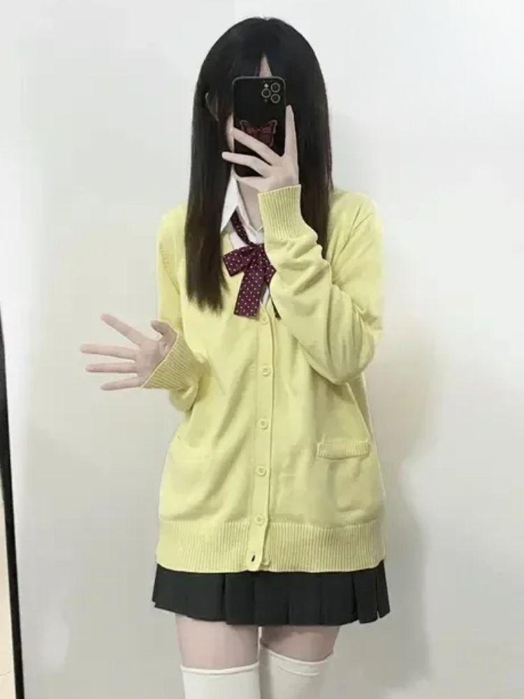 Japanese Vintage Long Sleeve W - Crop Cardigan Vintage 评论和价格