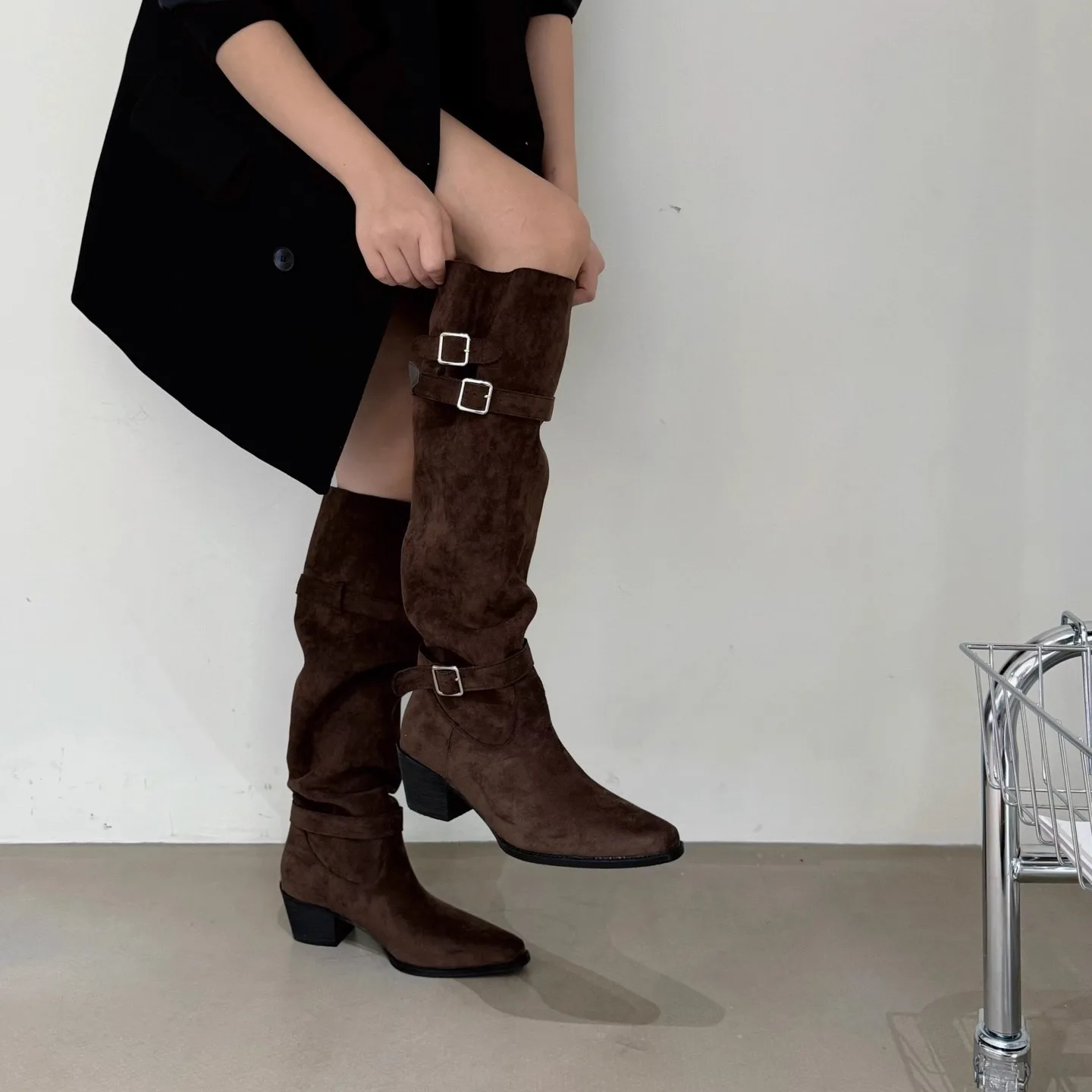 Vintage Suede Women Trouser Le - Vintage Fashion Ladies 评论和价格