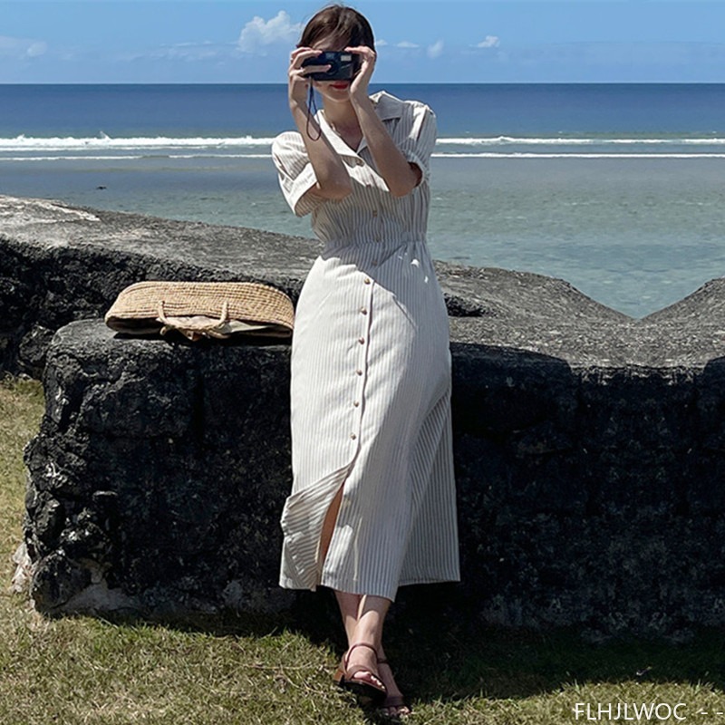 Cotton Linen Feminine Vestidos - Vintage Fashion Korea 评论和价格