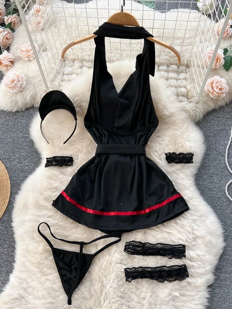 Erotic Fashion Sexy Halter Lin - Vintage Fashion Ladies 评论和价格