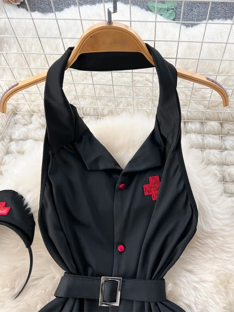 Erotic Fashion Sexy Halter Lin - Vintage Fashion Ladies 评论和价格