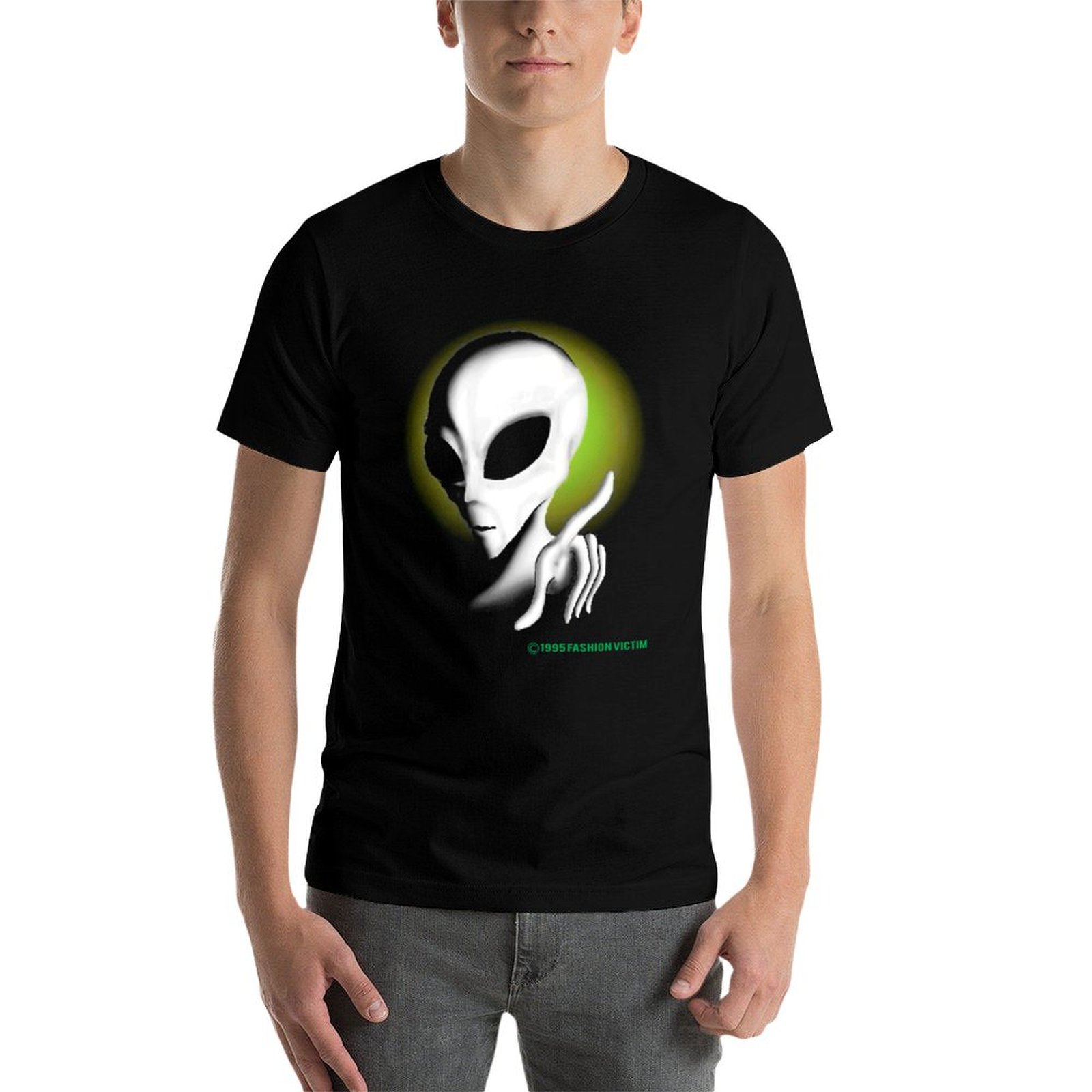 1995 ALIEN Vintage Glow In The - Vintage Fashion Victim Shirt 评论和价格
