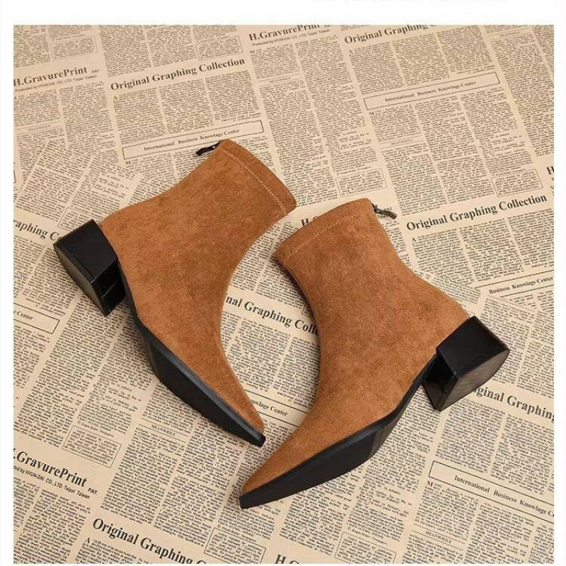 New Low Heel Women Mordern Ank - Vintage Fashion Dress 评论和价格