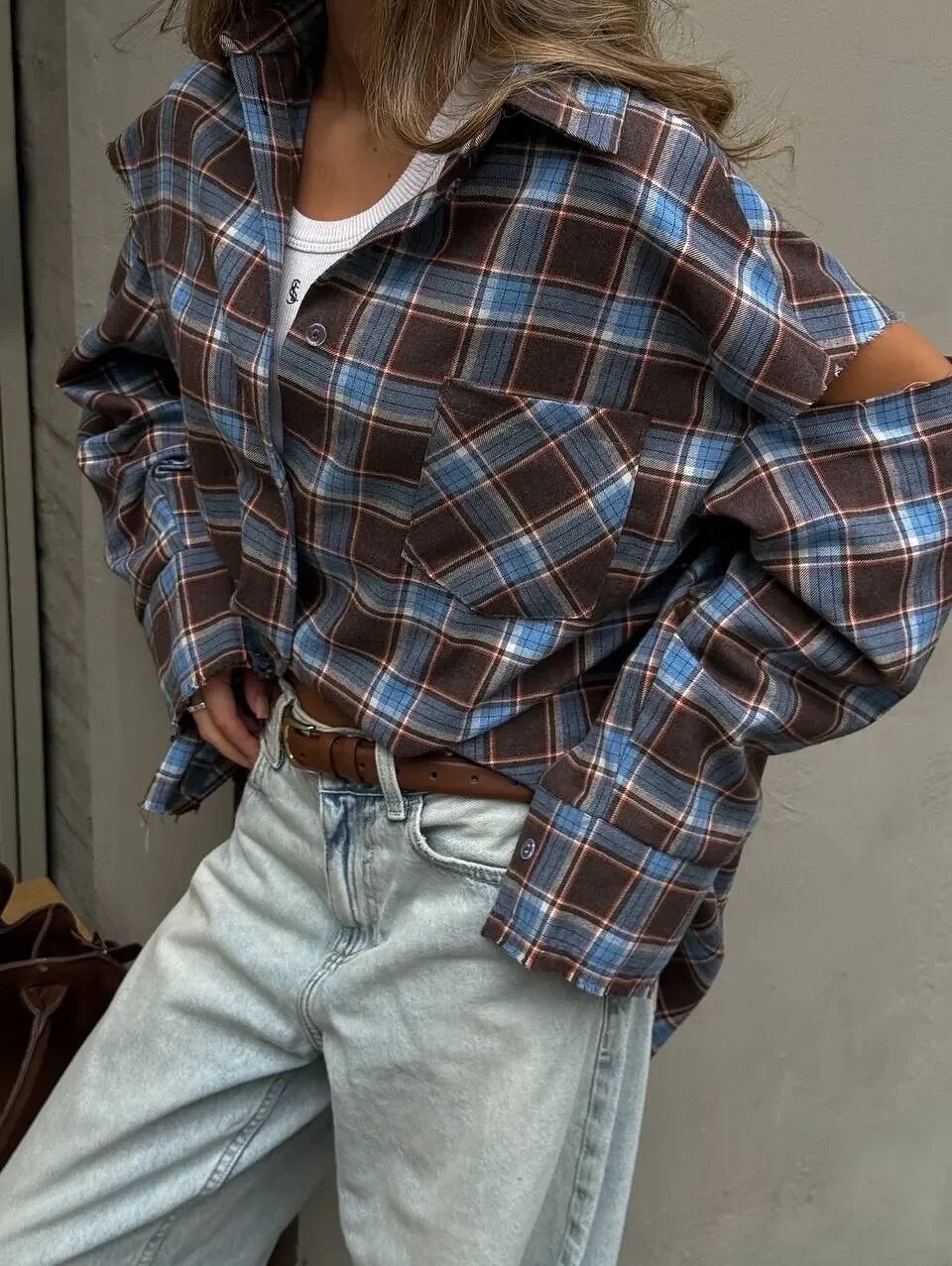 Fashion Checkered Pattern Shir - Vintage Flannel Shirt 评论和价格