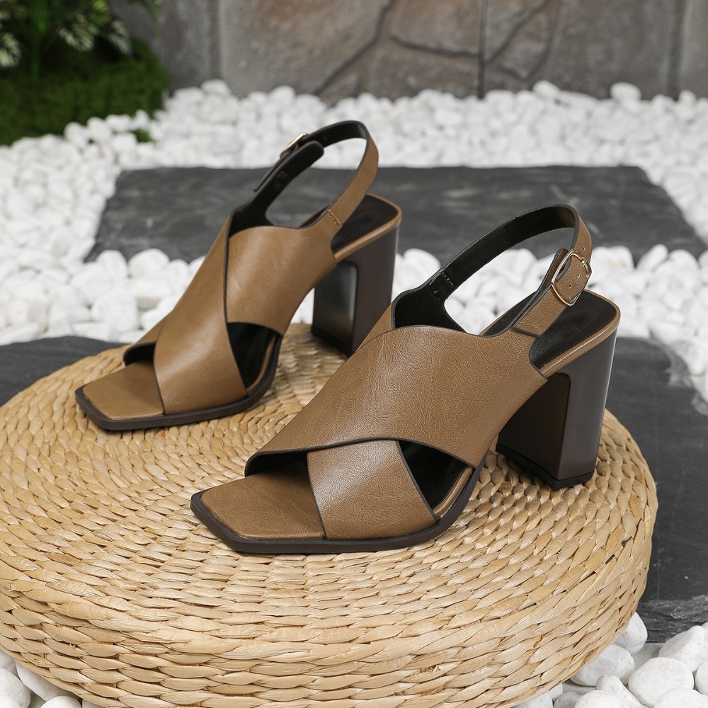 Women Sandals Vintage Square H - Vintage Fashion Dress 评论和价格