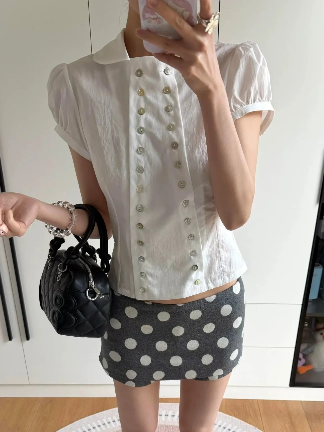 Y2K Aesthetic Peter Pan Collar - Vintage Fashion Korea 评论和价格
