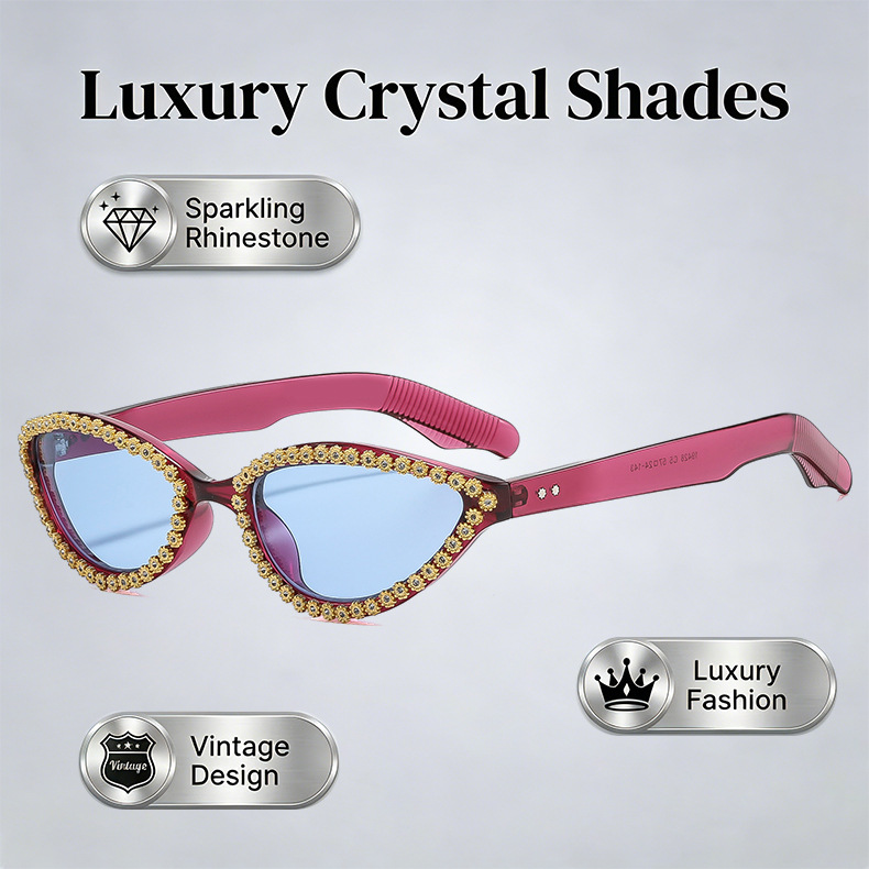 Retro Small Cat Eye Sunglasses - Vintage Fashion Club Photos 评论和价格