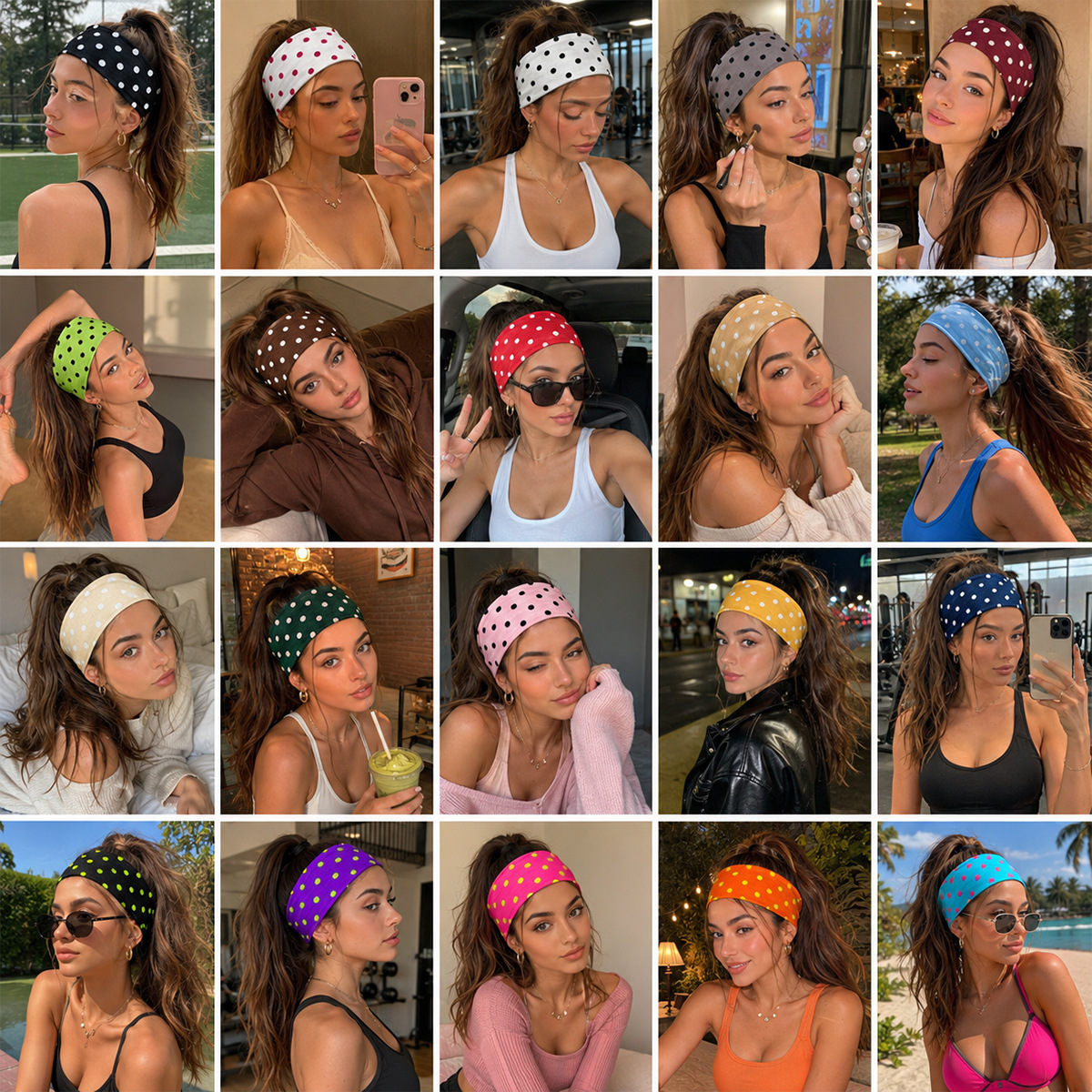 Retro Polka Dot Headbands For  - Vintage Fashion Tiktok 评论和价格