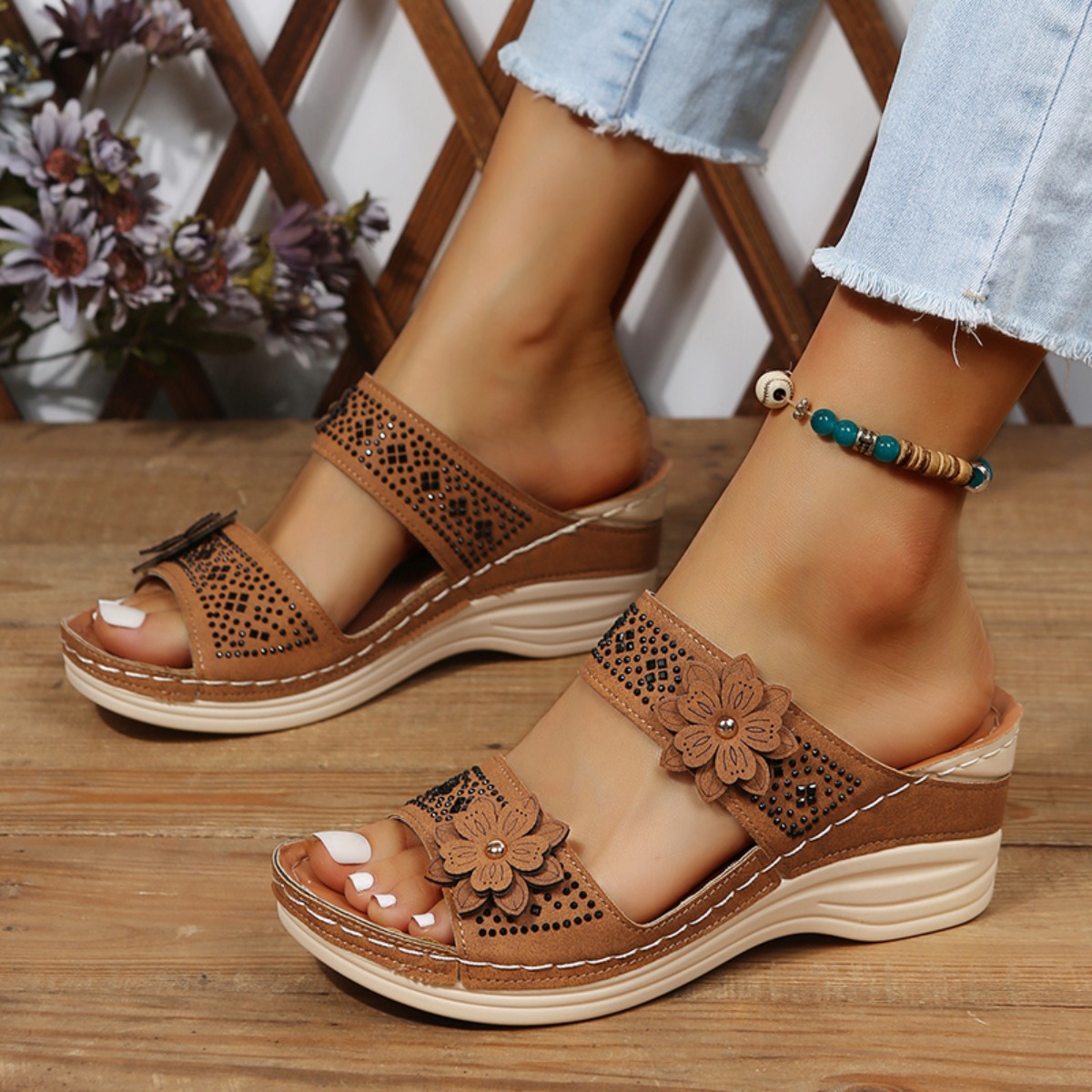 New Fashion Summer Women Wedge - Vintage Fashion Ladies 评论和价格