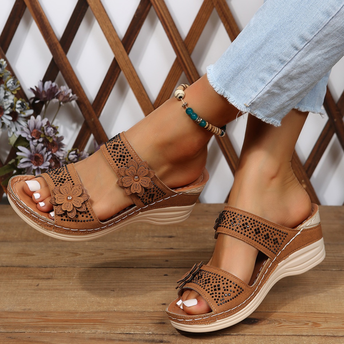 New Fashion Summer Women Wedge - Vintage Fashion Ladies 评论和价格