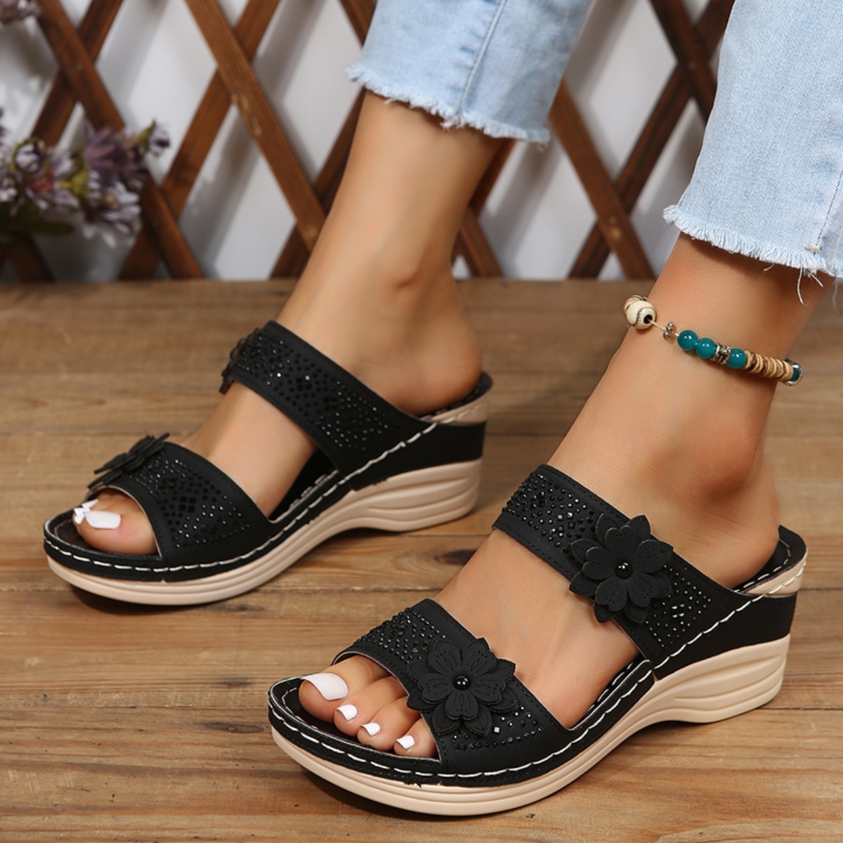 New Fashion Summer Women Wedge - Vintage Fashion Ladies 评论和价格