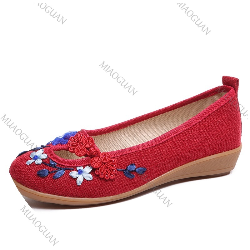 Embroidered Women Comfort Wedg - Vintage Fashion Ladies 评论和价格