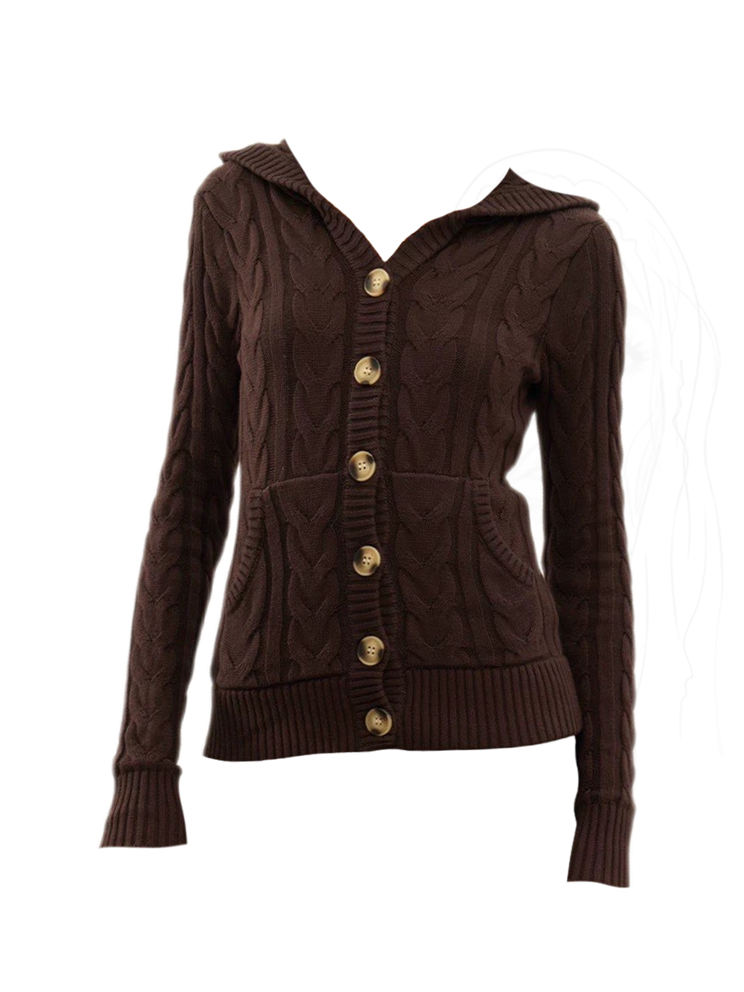 Women's Brown Hoodie Cardigan  - Crop Cardigan Vintage 评论和价格