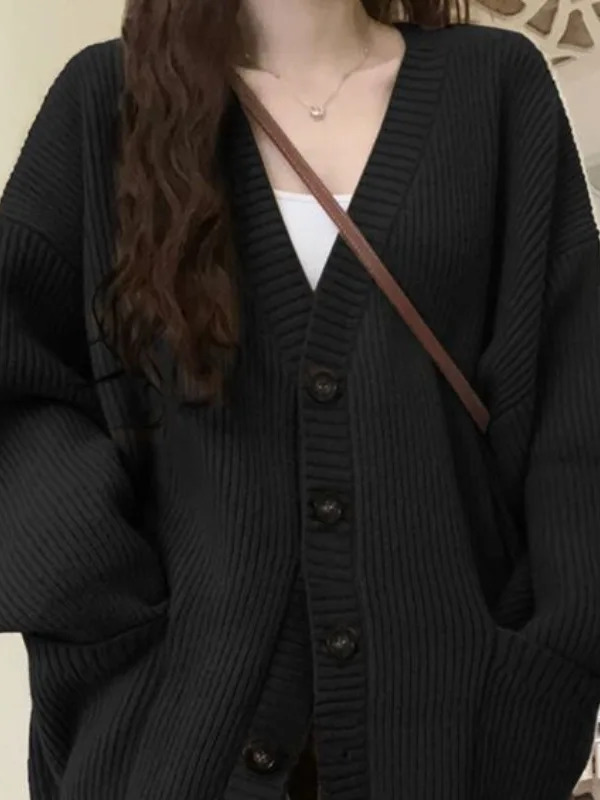 Loose Cardigan Women Long Slee - Crop Cardigan Vintage 评论和价格