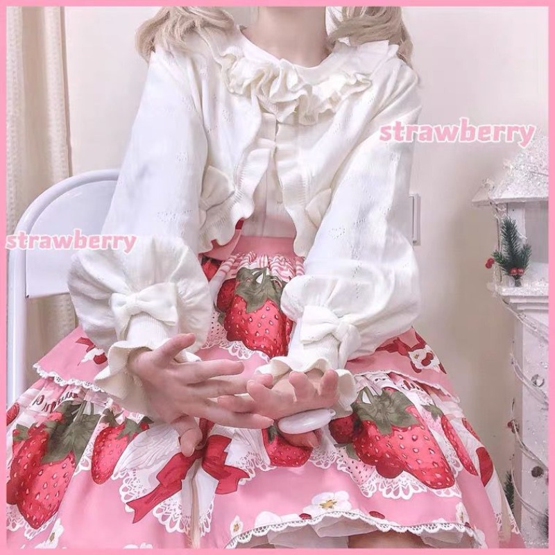 Japanese Lolita Heart Cut-out  - Crop Cardigan Vintage 评论和价格